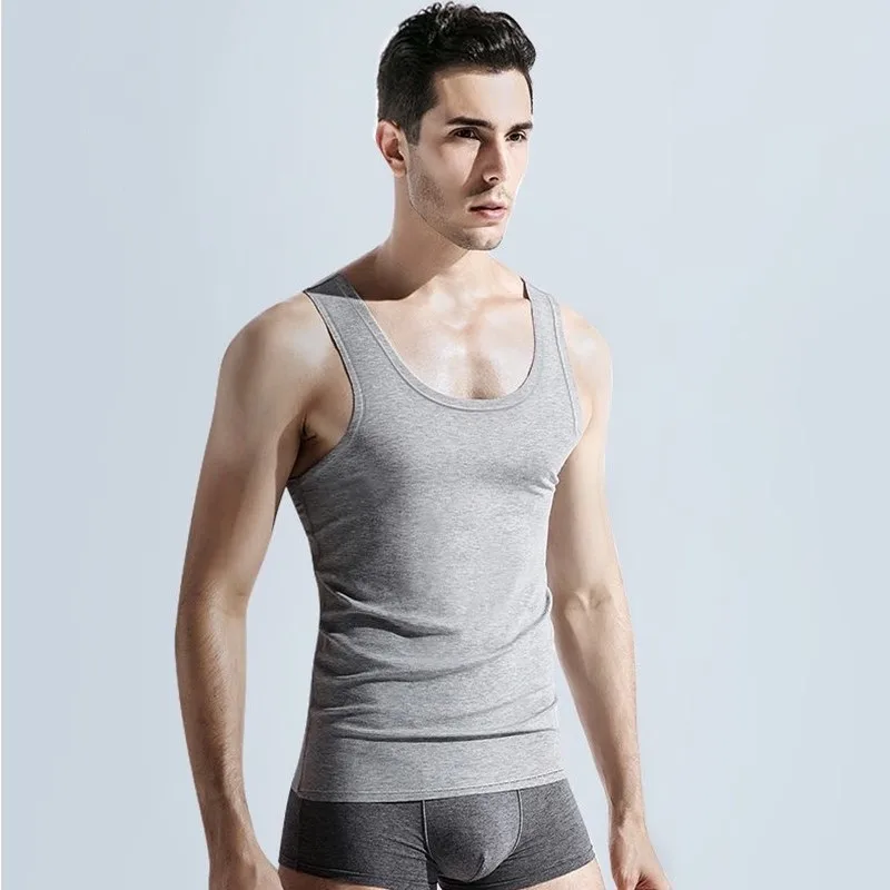 

Men Cotton Tank Tops Underwear Undershirt Transparent Shirts Male Bodyshaper Fitness Wrestling Singlets 3Pcs/Lot Camiseta Hombre