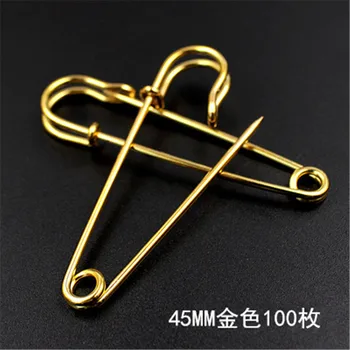 

100 pieces of new old-fashioned golden pin large u fixed number small pin pin large pin mini thickened bold anti-back oversize