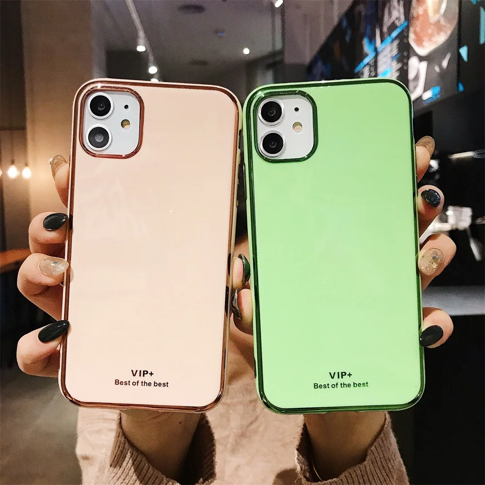 Роскошный 6D чехол с покрытием для iPhone 11 11 pro Max мягкий силиконовый защитный чехол для телефона для iPhone 6 6S 7 8 Plus X XR XS MAX чехол s