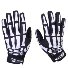 Скелет шаблон полный палец теплые спортивные перчатки для велоспорта черный и белый XL