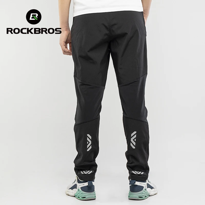 RockBros Cycling Comfortable Pants  Men's Long Pants Reflective Trousers Black 