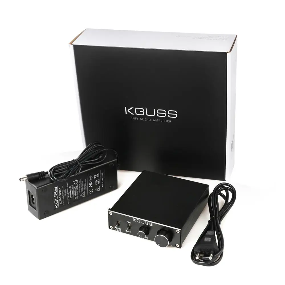 KGUSS G300 HIFI класса D Сабвуфер аудио усилитель 300 Вт усилитель низких частот регулировка