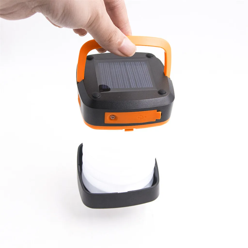 Portable Outdoor Solar Power Hanging Folding Camping Tent LED Light Lamp Lamp Rechargeable Flashlight Torch Camping Hiking 9.6