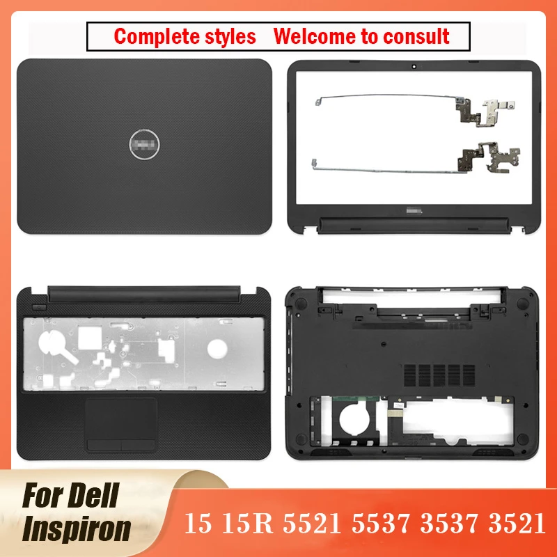 laptop sleeve New Laptop For Dell Inspiron 15 15R 5521 5537 3537 3521 LCD Back Cover/Front Bezel/Palmrest/Bottom Case/Hinges Laptop Case Black designer laptop case