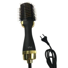 Multifuncional 2 em 1 passo secador de cabelo escova rotativa escova quente modelador de ar quente ferro rolo rotativo pente forma íon negativo pente