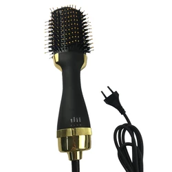Multifunctional 2-In-1 Step Hair Dryer Brush Rotating Hot Brush Hot Air Curler Iron Rotating Roller Comb Negative Ion Shape Comb