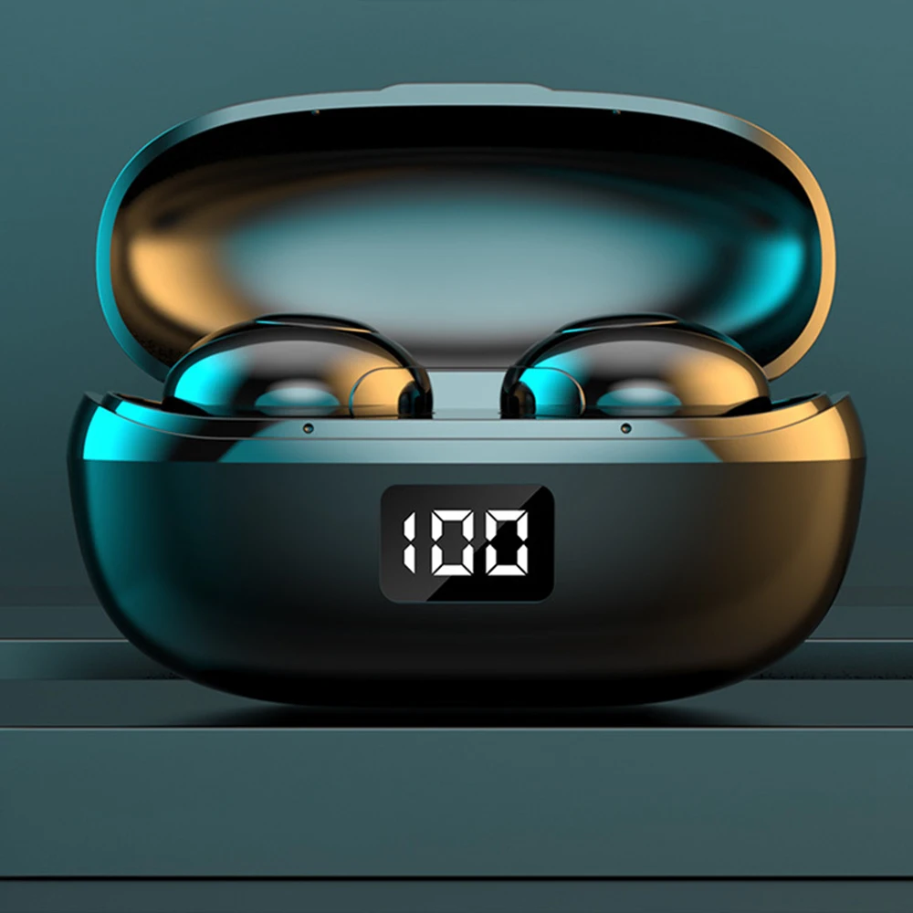 LED Bluetooth Earphone 5 0 Wireless TWS HIFI Handsfree Music In Ear Earbuds Noise Reduction Digital Display For Android iPhone