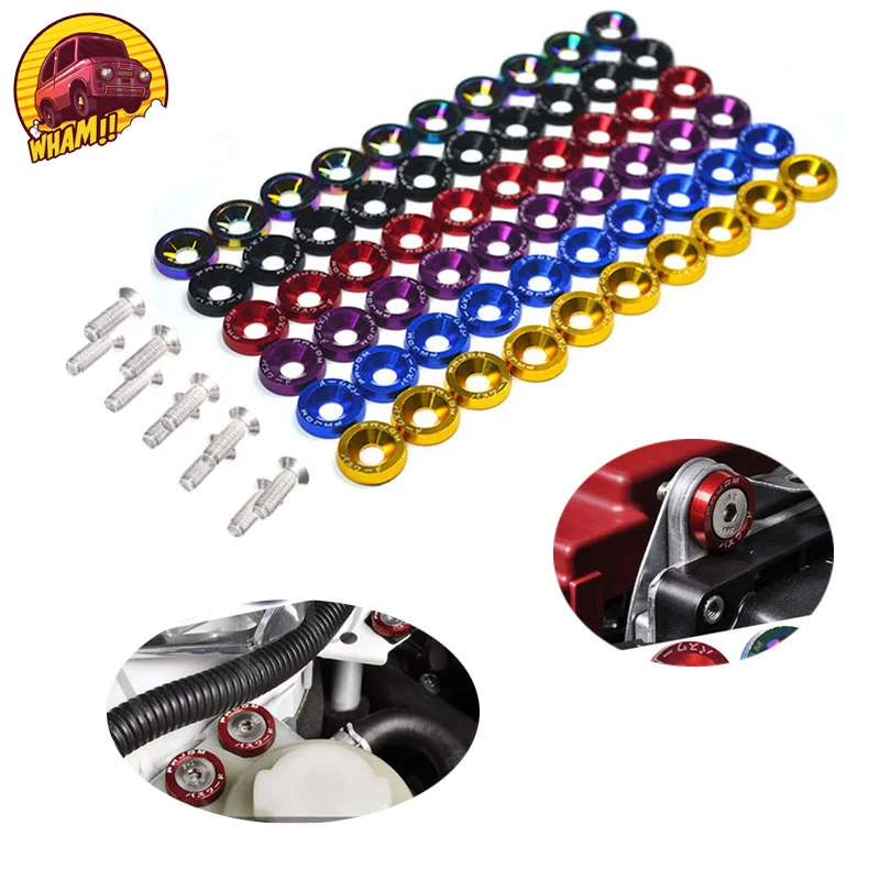 10Pcs M6 x 20 Headlights Bumpers Fender Washers Kit for HONDA