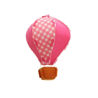 Nursery Classroom Baby Shower Birthday Party Decor Hot Air Balloon Decoration Felt Ceiling Hanging Garland - Цвет: Pink