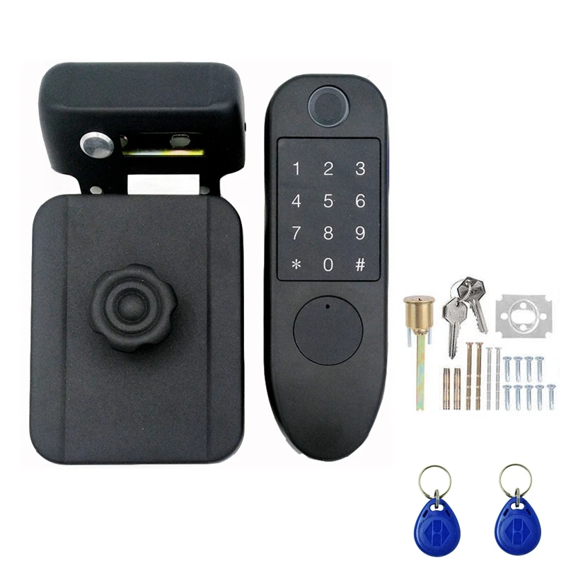 Door Handle 125KHZ Anti-Theft Lock Smart Access Control Fingerprint Storage Password Card Key Integrated Electric Free Wiring