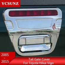 ABS Chrome Design Tail Gate Trim Rear Handle Insert For Toyota Hilux Vigo 2012 2013 2014 2005 2006 2007 2008 2009 2010 2011