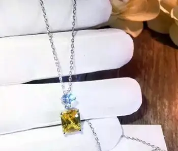 

YTF115 925 Silver-yellow Zircon Women's Necklace Wedding Garment Matching Decoration