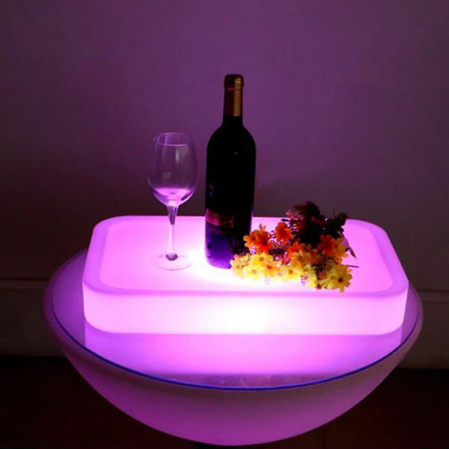 16 цветов сменный квадратный светодиодный подсвечиваемый сервировочный лоток USB