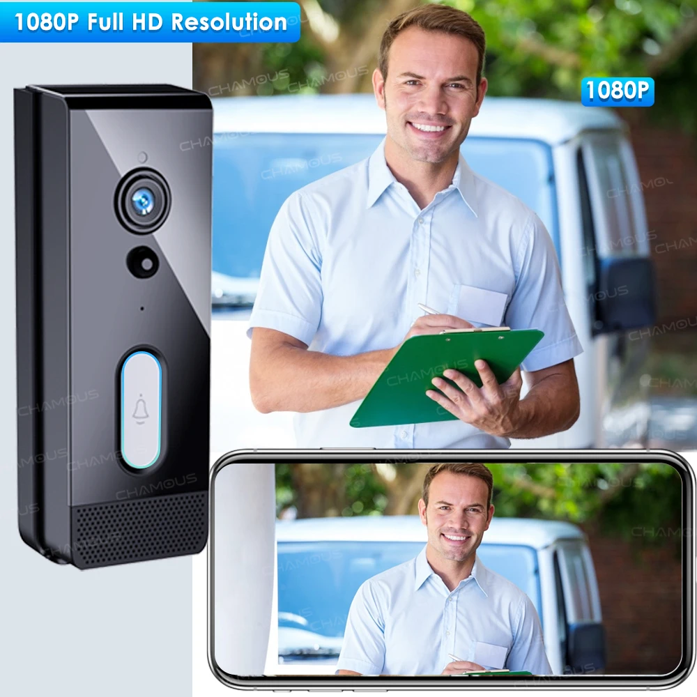 Tuya-Ʈ Ȩ   ī޶ 1080P HD WiFi    IP65 ȭ , 5200mAh ͸ Alexa Google home