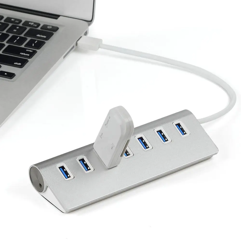 

Aluminum 7 Port High Speed HUB USB 3.0 For PC Computer USB Splitter Multiple For MacBook Air Pro Dock Portable USB 3.0 Splitters