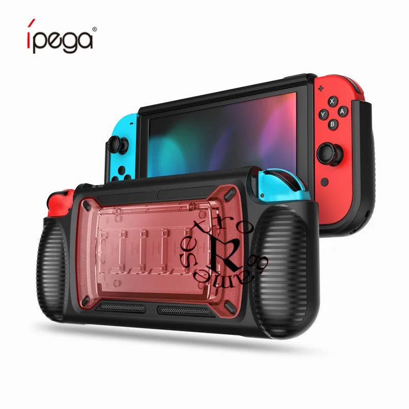 Удобный чехол для nintendo Switch TPU PC ручной эргономичный мягкий рукоятки для переключателя с 7 игровыми слотами Playstand