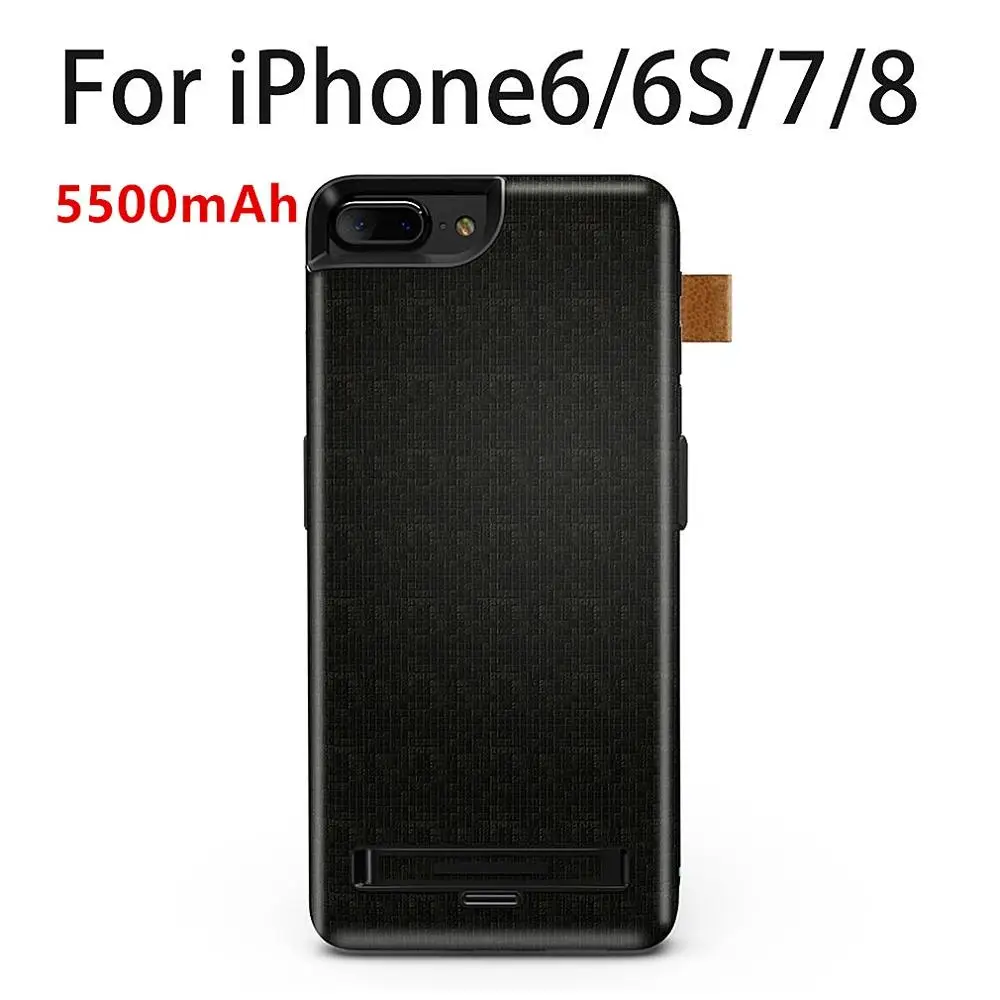 black 7500mAh BDR-D714/5500 mAh d713многофункциональный защитный чехол банка мощности с кронштейном скрытого типа и usb-портом для iPhone - Цвет: black