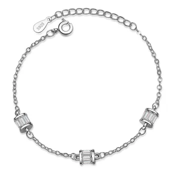 

Trendy Shine Cubic Zirconia 925 Sterling Silver Lady Bracelets Jewelry Promotion Gift Women Short Choker Charms No Fade