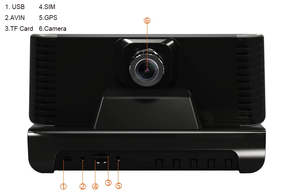 Anfilite 8 дюймов ADAS DVR Автомобильная камера 4G Android 1G+ 16G FHD 1080P видеорегистратор регистратор с двумя камерами ночного видения