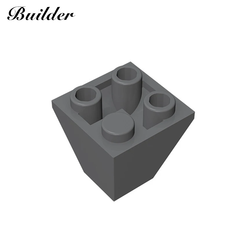 Строительный блок, 10 шт., наклон кубики MOC 3676, инвертированный 45 ° 2X2, детали, кирпичи «сделай сам», объемная модель, развивающие высокотехнологичные детали, игрушки
