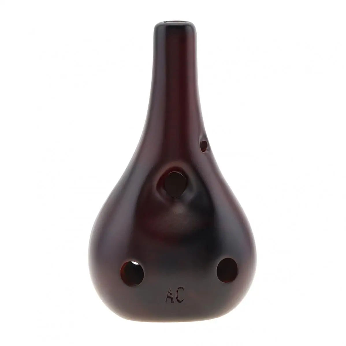 Alto ToneC 6 Holes Ocarina Ceramic Black Pottery Smoky Glaze Flute Instrument for Beginner with Hang Rope