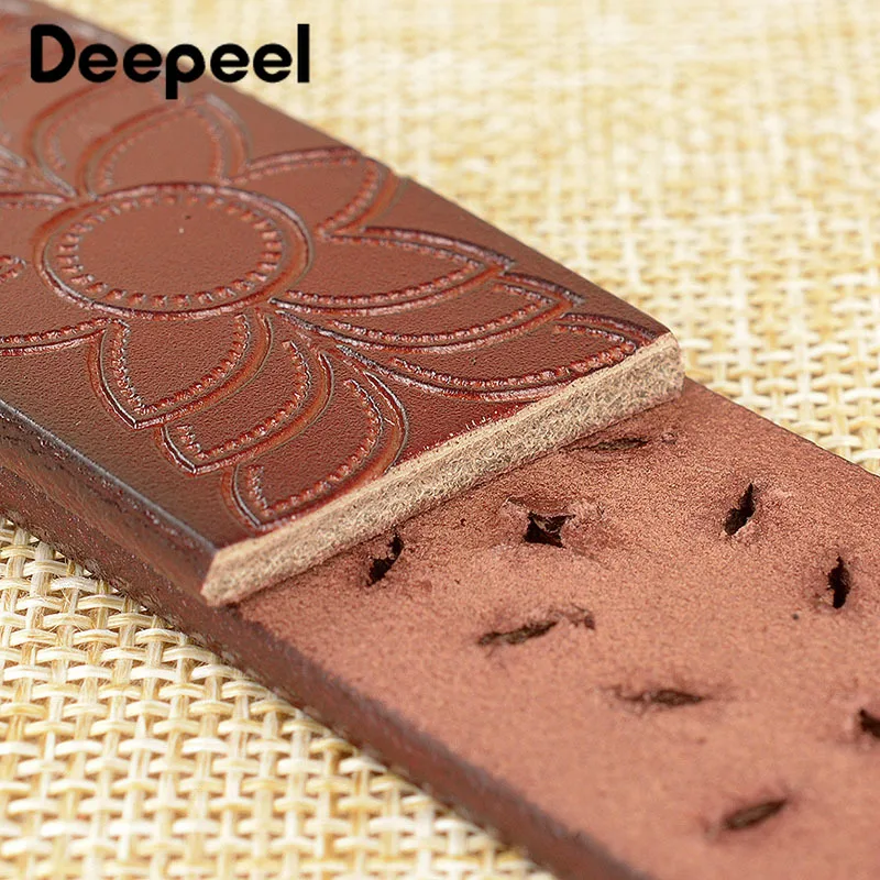 Deepeel 1 шт. 2,8 см* 100-110 см Модный полый ремень из чистого сплава с пряжкой для женщин экстравагантные джинсы двухслойные украшения из воловьей кожи
