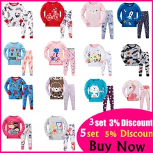 Коллекция года, Детская Хлопковая пижама комплекты повседневной домашней одежды для детей Модный комплект из двух предметов для мальчиков и девочек, футболка с длинными рукавами и рисунком животных+ штаны
