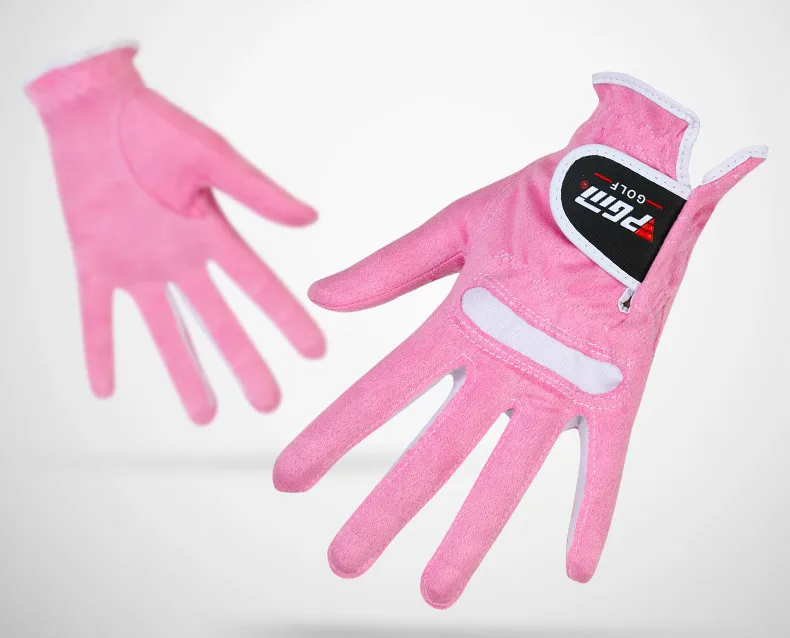 1 Pair PGM Golf Gloves Lady's Super-fibre Gloves Women Left-handed Right-handed Anti-skid Breathability