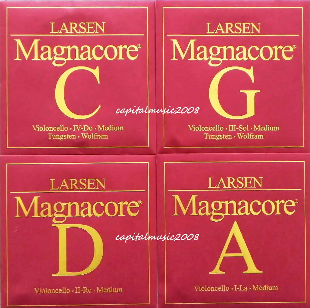 

Cello Strings Set 4/4 Larsen Magnacore Tungsten G,C -Larsen A,D Medium