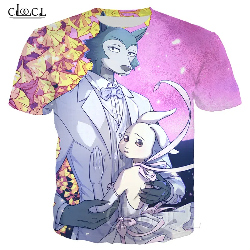 Модные мужские и женские футболки в стиле аниме BEASTARS толстовка Харадзюку с