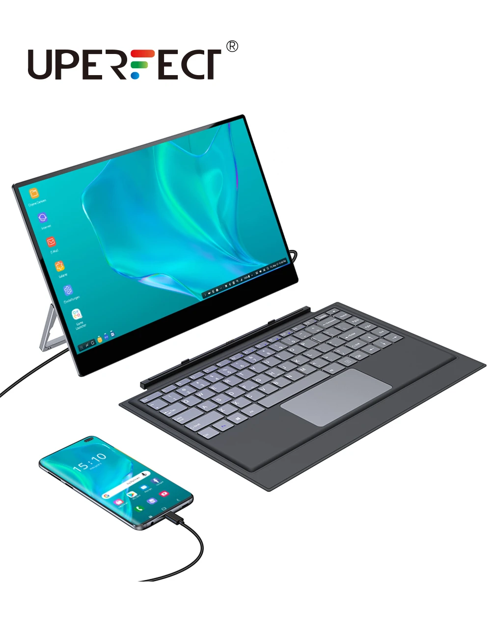 Parameters Stapel Leeds Uperfect X Pro Oplaadbare Draagbare Monitor Voor Samsung S9 S10 S20 Dex  15.6 Touchscreen Toetsenbord Batterij Tweede Scherm|LCD Monitoren| -  AliExpress