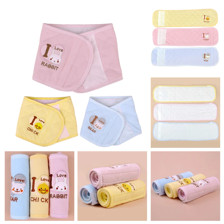 2Pcs/Lot New Keep Warm Adjustable Soft Baby Bib Belt Belly Button Protector Bands Soft Navel Guard Girth Belt Baby Belly Bands baby belly band