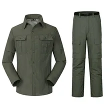 

FAKUNTN Travel Loose New Lovers Outdoor Fast Drying Clothes and Trousers Fishing Suit Shirt Summer Mountaineering Short