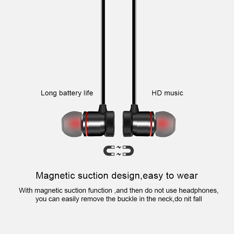 M9 Спорт Бег магнит Bluetooth гарнитура наушники водонепроницаемый Bluetooth беспроводные вкладыши наушники для мобильного телефона Спорт Тренажерный зал