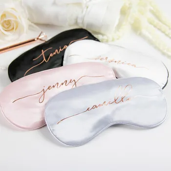 

Personalized names Team bride Sleep Masks Rose Gold Custom any text Satin Eye Mask Bridal Party Bridesmaid Proposal Gifts