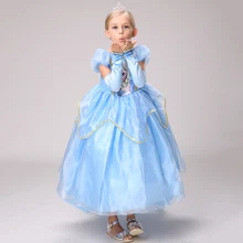 Платье Принцессы Диснея из мультфильма «Холодное сердце»; Хлопковое платье для девочек в европейском и американском стиле; платье для Айши