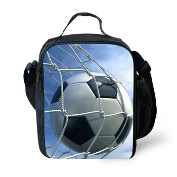 

Children lunch bag fashion 3D football printing thermal insulated bag travel casual insulated picnic bag thermo food for kids