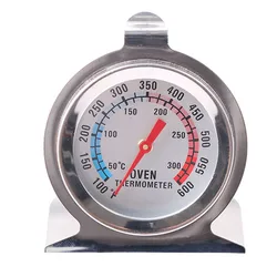 Premium Stainless Steel Oven & Barbecue Thermometer for Home Cooking (50~300℃ / 100℉~600℉) (Silvery)