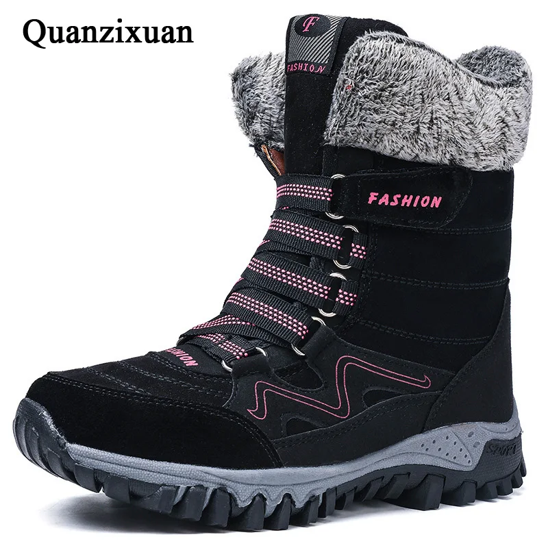 

New Women Boots Plush Warm Snow Boots Female Winter Shoes Slip-on Women Shoes Ankle Boots For Women Booties Women's Boots