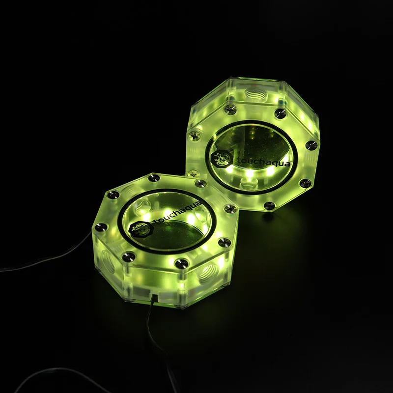 Bitspower Touchaqua бак для воды восьмиугольный двойной комплект посылка Цифровой RGB с 2 шт бак с цветком 5 в Входная мощность