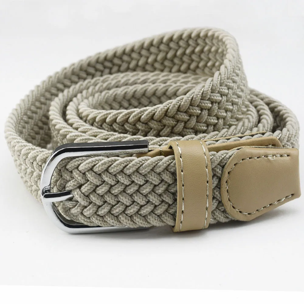 Унисекс для мужчин и женщин широкий ремень с пряжкой пояс крючком Плетеный холст