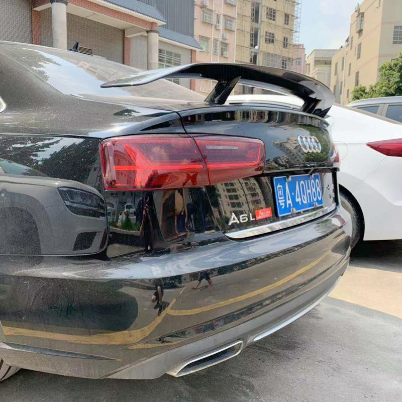 Автомобильный стиль для Audi A3 A4 A5 A6 A7 TT R8 Sedan спойлер S3 углеродное волокно Задняя