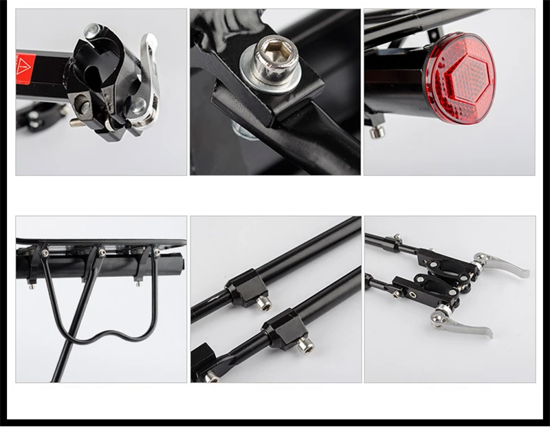 Bike Rack Bicycle Luggage Carrier Cargo Rear Rack Aluminum Alloy MTB Bike Install Tool Shelf Cycling Quality Seatpost Bag Holder