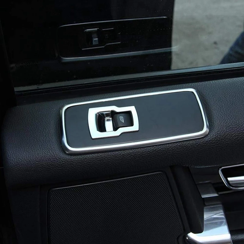 Chrome Car Door Window Switch Lift Button Cover Trim Frame for for Land Rover Discovery 4 LR4 Range Rover Sport L320 Accessories