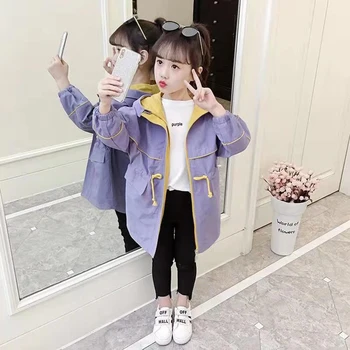 

2019 New Baby Girls Clothes Spring Autumn Warm Cute Girls Coat Warm Jackets Age For 3-12 Yrs Baby Girl Hooded Jackets Outerwear