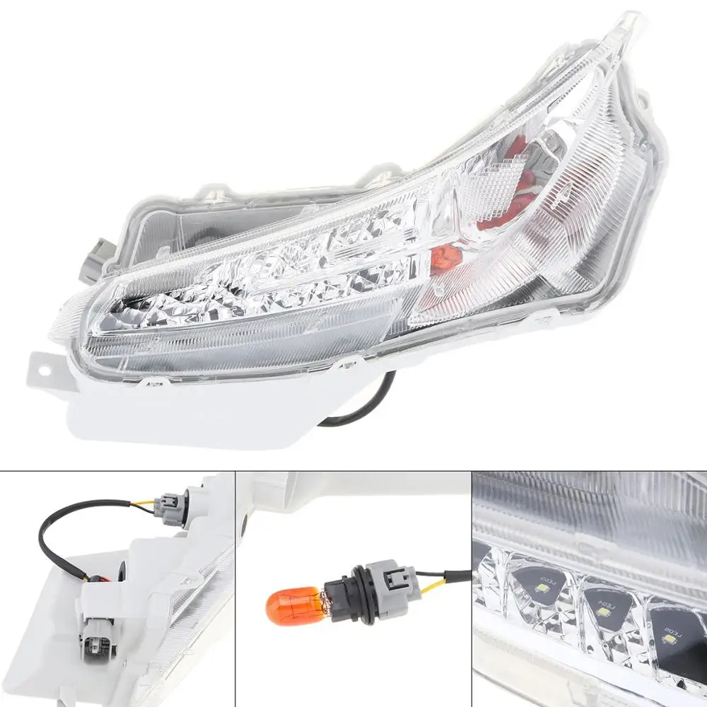 

1pcs Car Fog Light Lamp Left Side Clear Lens with LED Light 06-228-LED-L Clear Lens for Toyota ASV5# 2016-USA Camry 2016 ~ 2019