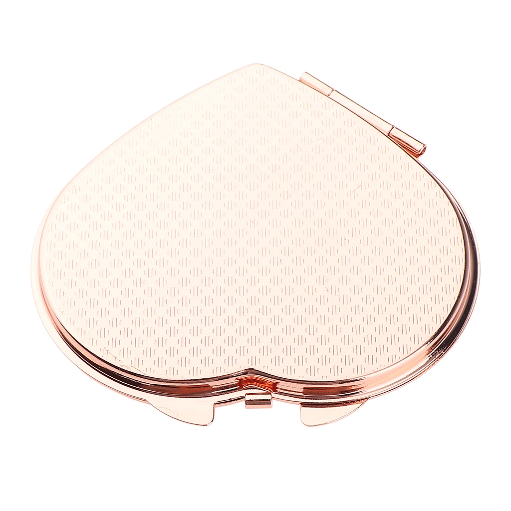 1 Piece Compact Makeup Mirror For Purses - Double Side Travel Glass Mirror, Perfect Purse & Pocket Mirror, Heart Shaped