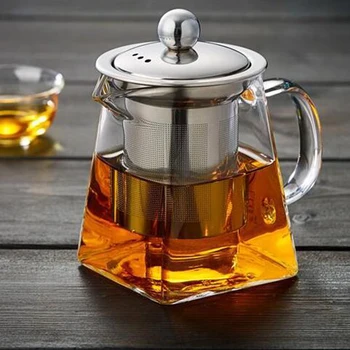 

Heat-resistant Glass Stainless Steel Filter Tea Kettle High Temperature Resistant Filter Teapot Flower Teapot Glass Teapot