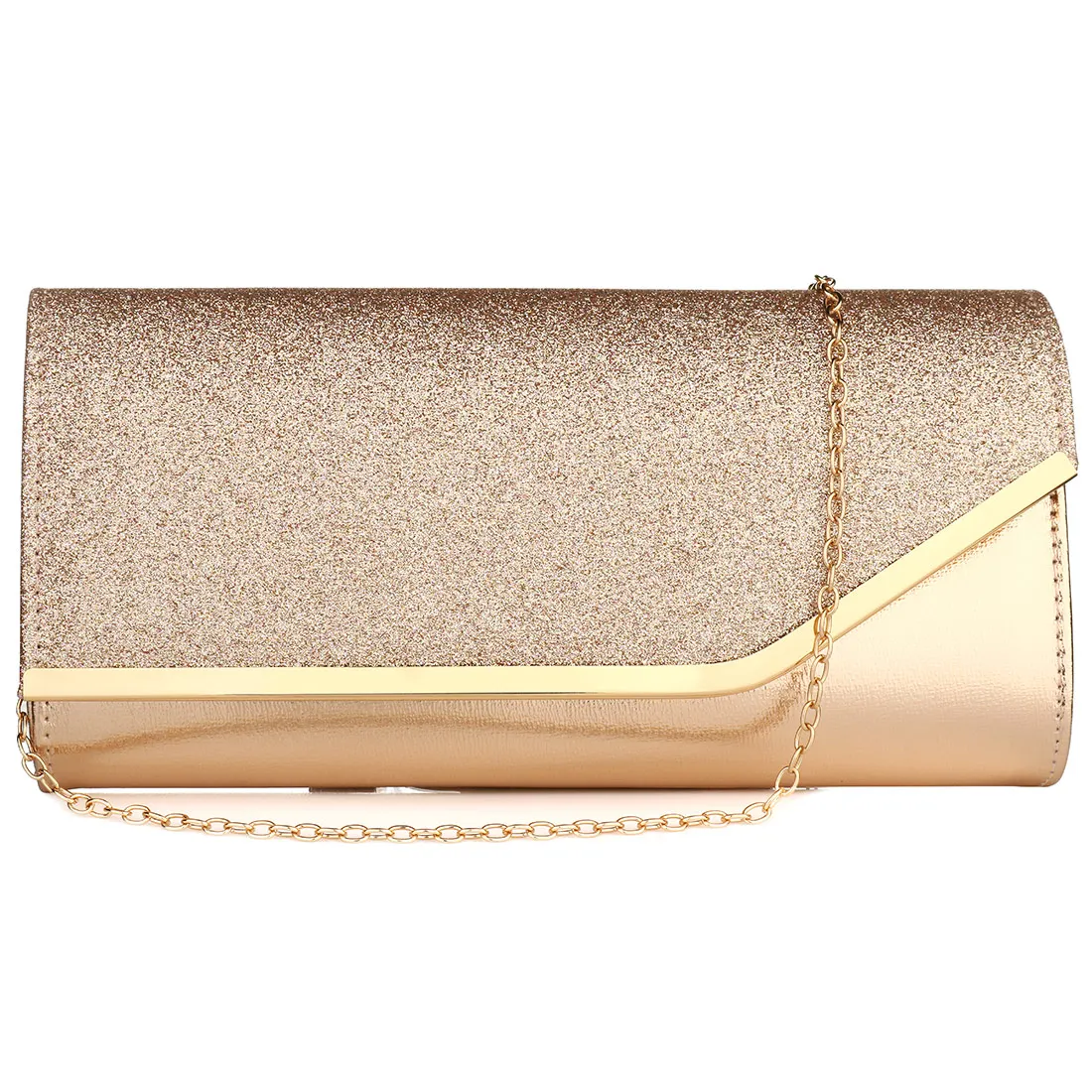 

YYW Sequined Envelope Clutch Bags Women 2021 Fashion Gold Purses And Handbags With Chain Shoulder Bags Wedding Party Clutches