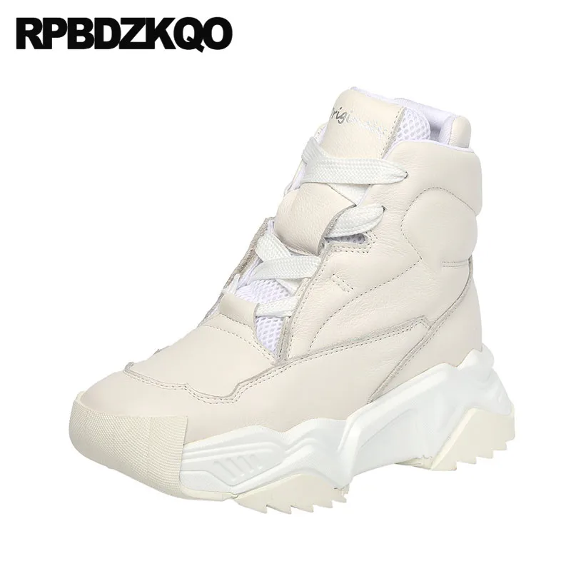 beige platform booties